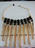Colar em Cristais - Preto